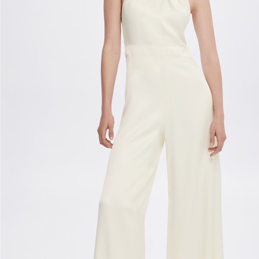 Mango Cream Sleeveless Jumpsuit
